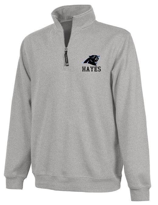 Youth Charles River 1/4 Zip Fleece Pullover with Left Chest Embroidered Logo 