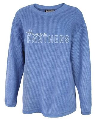 Ladies Hayes Panthers Washed Cord Crew