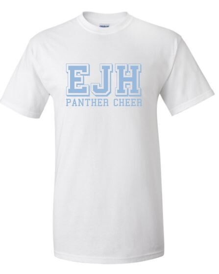 Youth EJH Panther Cheer Softstyle White Short Sleeve Tee (HCT)