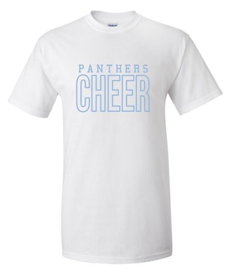 Youth Panthers Cheer Outline Softstyle Short Sleeve Tee (HCT)