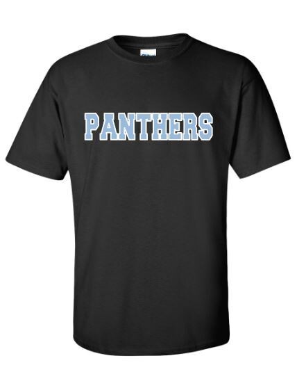 Adult Panthers Softstyle Black Short or Long Sleeve Tee (HCT)