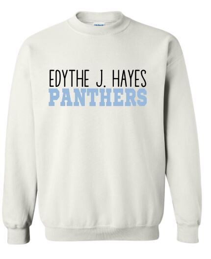 Youth or Adult Edythe J. Hayes Panthers White Sweatshirt