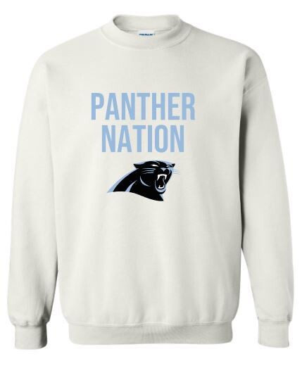 Youth Panther Nation White Sweatshirt (HCT)