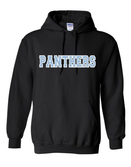Youth or Adult Panthers Black Sweatshirt