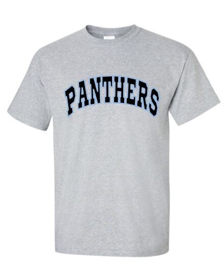 Adult Arced Panthers Softstyle Short or Long Sleeve Tee (HCT)