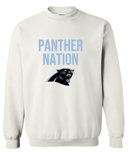 Adult Panther Nation White Sweatshirt (HCT)