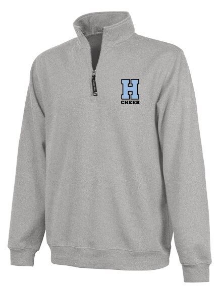 Youth H Cheer Charles River 1/4 Zip Fleece Pullover with Left Chest Embroidered Logo (HCT)