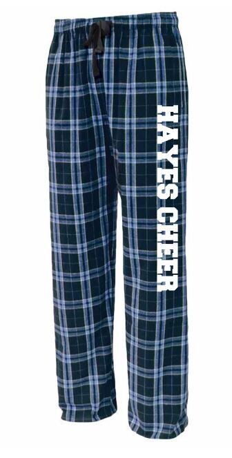 Youth OR Adult Hayes Cheer Flannel Pants (HCT)