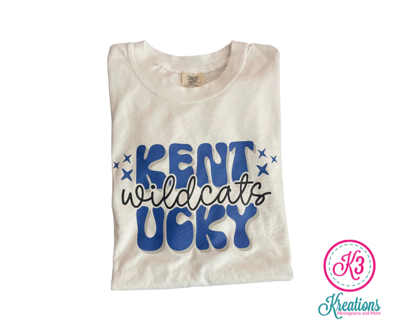 Adult Kentucky Wildcats Comfort Colors White Short Sleeve Tee