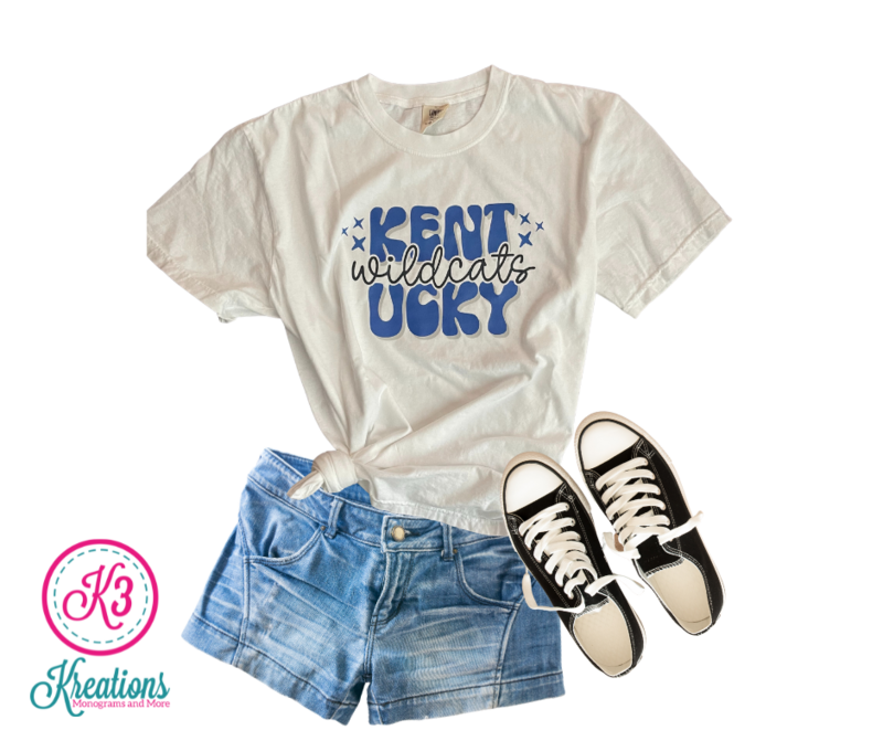 Adult Kentucky Wildcats Comfort Colors White Short Sleeve Tee