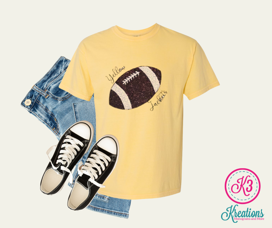 Adult Custom Football Team Name Comfort Colors Tee or Sweatshirt