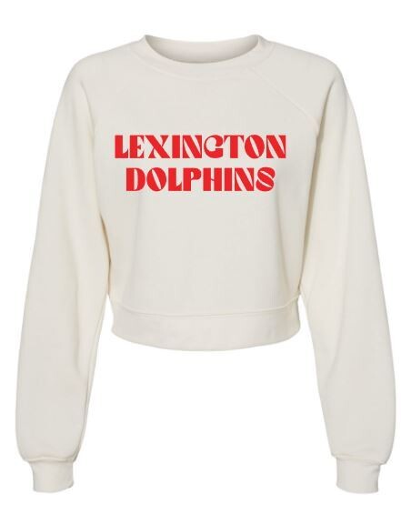 Ladies Lexington Dolphins Raglan Pullover Fleece Sweatshirt (LEXD)