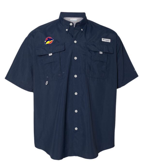 Mens Columbia PFG Bahama™ II Short Sleeve Shirt with Embroidered Logo (LEXD)