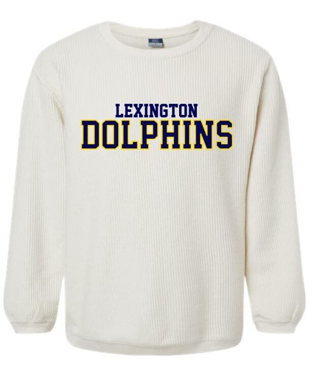 Adult Lexington Dolphins Corded Crewneck Pullover (LEXD)