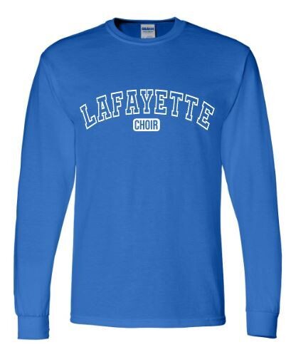 Adult Arced Lafayette Choir DryBlend Long Sleeve Tee (LC)