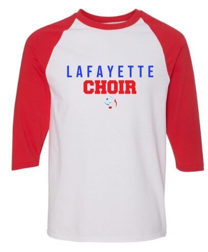 Adult Lafayette Choir Heavy Cotton Raglan Three-Quarter Sleeve Tee (LC)