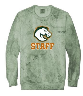 Adult Bronco Staff Comfort Colors Color Blast Crewneck Sweatshirt (FDHSS)