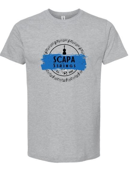 Adult Scapa Strings Round Logo Short Sleeve Tee - Choice of Color(SO)