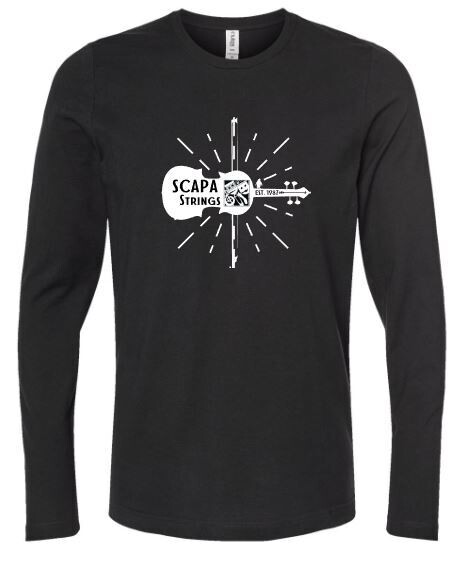 Adult Scapa Strings Violin Black Long Sleeve Tee (SO)