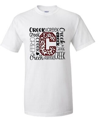 C Creek Mixed Font Short Sleeve Tee YOUTH and ADULT (TCDT)