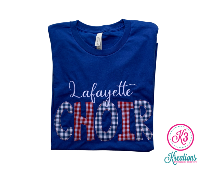 Adult Lafayette Choir Bella + Canvas Short or Long Sleeve Tee (LC)