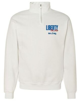 Adult JERZEES NuBlend 1/4-Zip Sweatshirt with Embroidered Logo (LES)