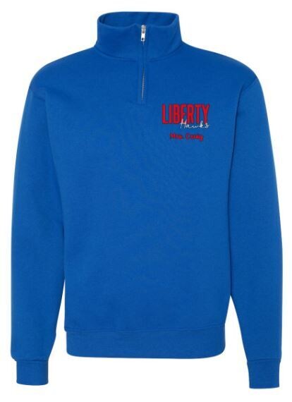 Adult JERZEES NuBlend 1/4-Zip Sweatshirt with Embroidered Logo 