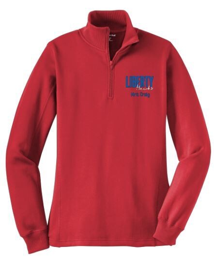Ladies Sport-Tek® 1/4-Zip Sweatshirt with Embroidered Logo 