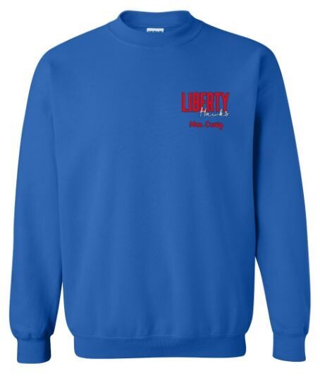 Adult Gildan Crewneck Sweatshirt with Embroidered Logo (LES)