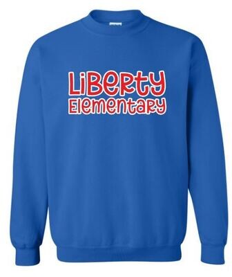 Youth or Adult Liberty Elementary Gildan Crewneck Sweatshirt (LES)