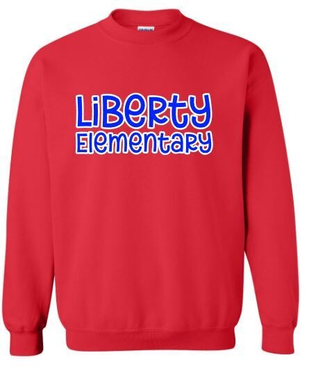 Youth or Adult Liberty Elementary Gildan Crewneck Sweatshirt (LES)