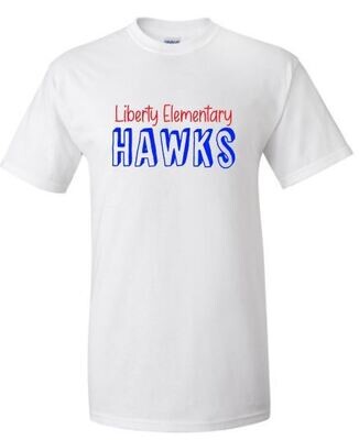 Youth or Adult Liberty Elementary Hawks Gildan Short or Long Sleeve Tee (LES)