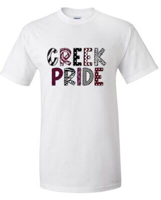 Creek Pride Short Sleeve Tee YOUTH and ADULT (TCDT)