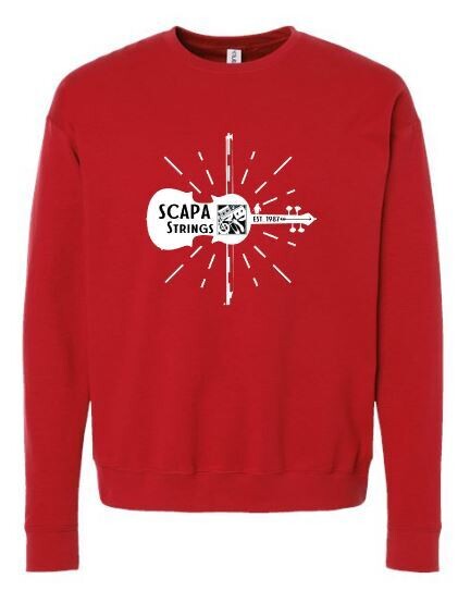 Adult Scapa Strings Violin Fleece Crewneck Sweatshirt - Choice of Color(SO)