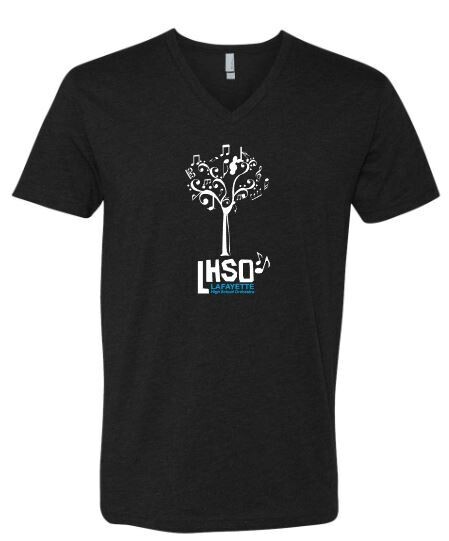 Adult Lafayette Orchestra Logo V-Neck Short Sleeve Tee (LO)