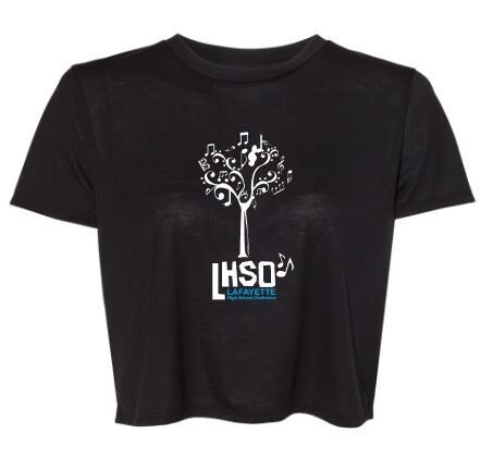 Ladies Lafayette Orchestra Logo Flowy Cropped Tee (LO)