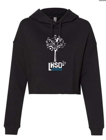 Ladies Lafayette Orchestra Logo Cropped Hoodie (LO)