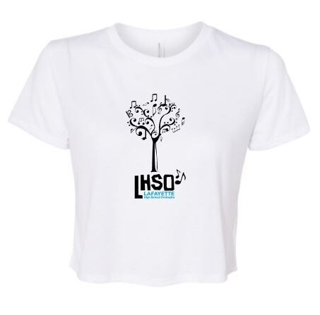 Ladies Lafayette Orchestra Logo Flowy Cropped Tee (LO)