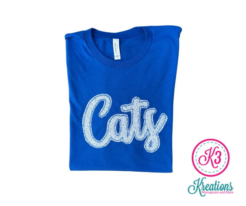 Adult Sequin Cats Bella + Canvas Short Sleeve Tee