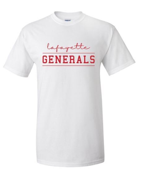Youth or Adult lafayette GENERALS Gildan Tee (LDT)