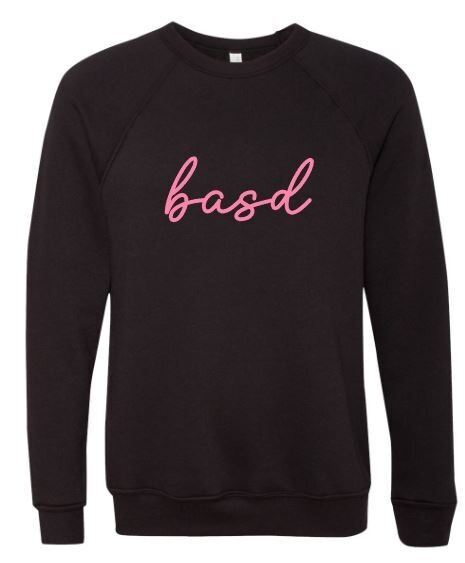 Youth basd Bella + Canvas Sponge Fleece Raglan Crewneck Sweatshirt (BASD)