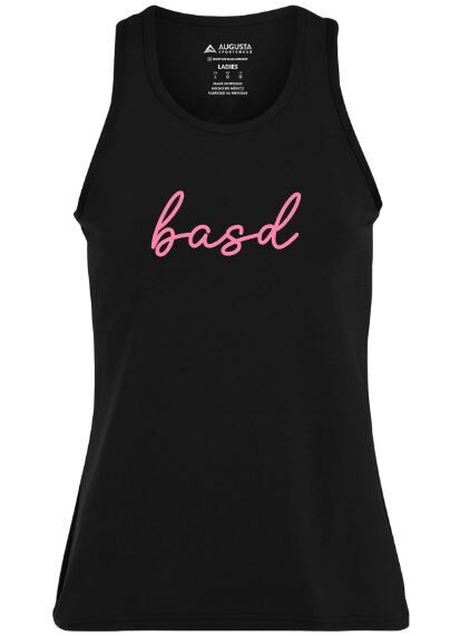 Girls or Ladies basd Black Racerback Tank (BASD)