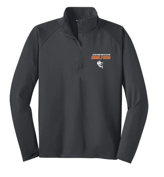 Adult Sport-Tek® Sport-Wick® Stretch 1/4-Zip Pullover with Embroidered Swimchester Sailfish Logo (SS)