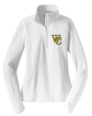 Ladies Sport-Tek® Sport-Wick® Stretch 1/4-Zip Pullover with Embroidered WC