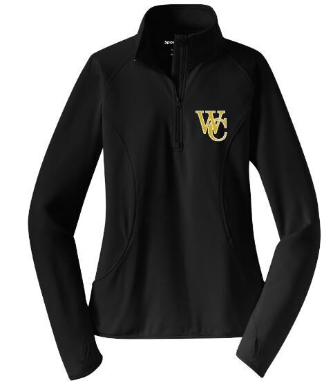 Ladies Sport-Tek® Sport-Wick® Stretch 1/4-Zip Pullover with Embroidered WC