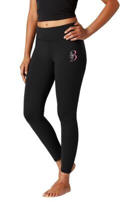 Ladies Sport-Tek® High Rise Black Legging with Logo (BASD)