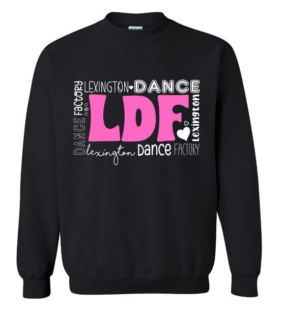 Youth or Adult LDF Mixed Font Gildan Crewneck Sweatshirt (LDF)