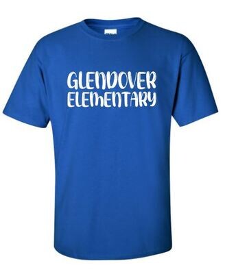Youth or Adult Glendover Elementary Bubble Letters Gildan Short or Long Sleeve Tee (GES)