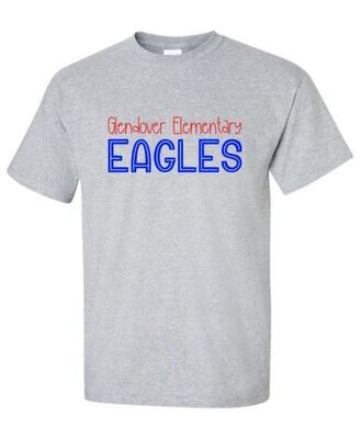 Youth or Adult Glendover Elementary Eagles Gildan Short or Long Sleeve Tee (GES)