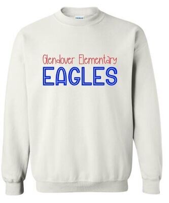 Youth or Adult Glendover Elementary Eagles Gildan Crewneck Sweatshirt (GES)